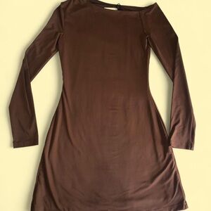 Princess Polly Women's Brown Long-Sleeve mini Dress Size 2